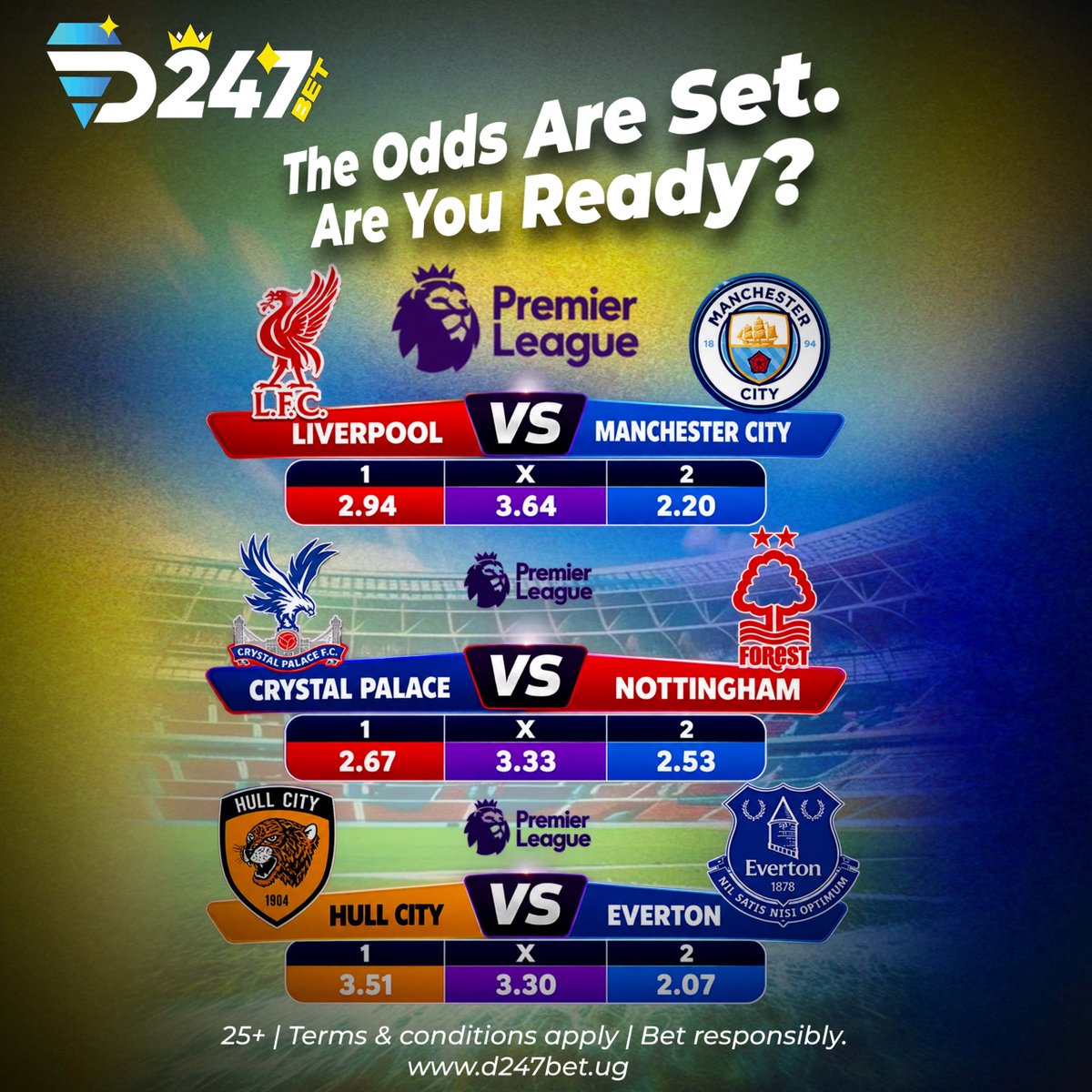 D247bet's tweet photo. ⚽🔥 SUPER SOCCER SUNDAY IS BACK! 😁

Big games. Big moments. Non-stop football action! ⚽🙌

#D247Bet | 25+ | Play Responsibly https://t.co/bpXTkVXeiu
