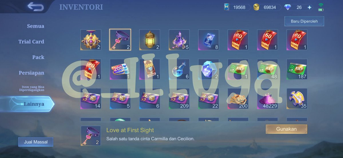 _illuga's tweet photo. wts charisma kunci / love at first sight 45k each
keitung 200 diamond
di gift dari akun pertama q🫰🏻
blessing lantern 2k ea
sisanya 500p

gift charisma mlbb mobile legend #zonauang https://t.co/yn4qfMTo36