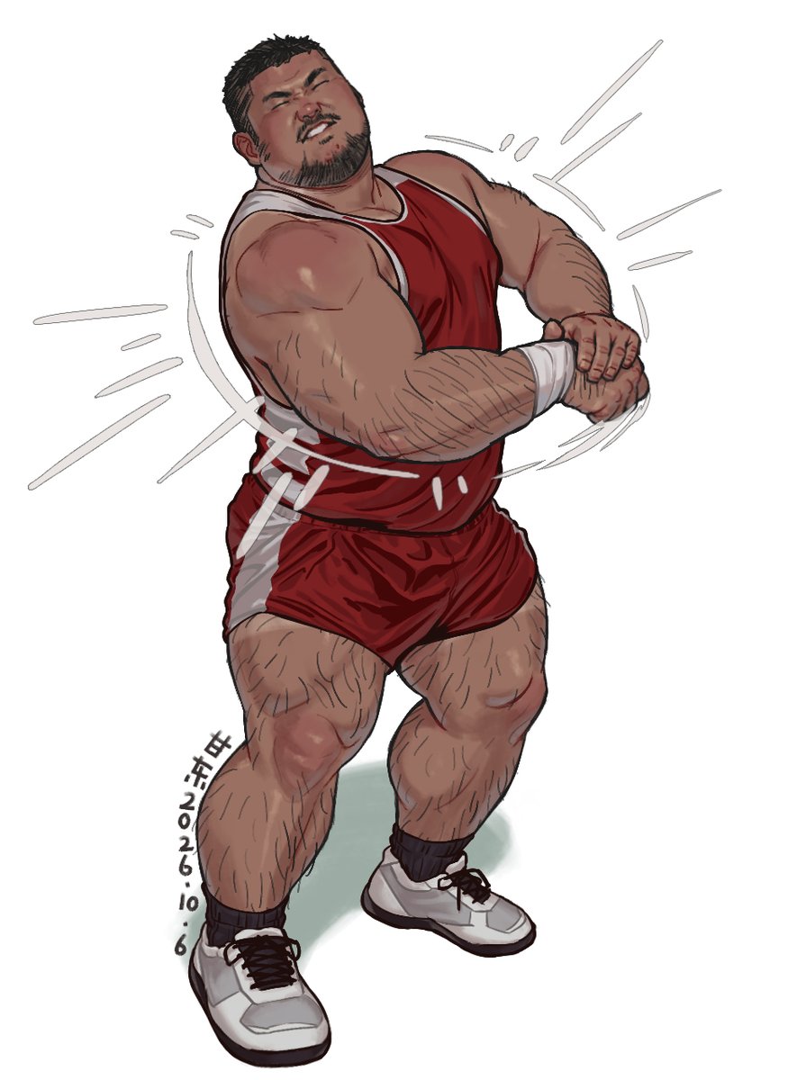 GanDong_comic's tweet photo. 速写sketch 2026.10.6
铅球运动员SHOT PUT ATHLETE_朱程远⑧ https://t.co/VPfJQof7Pn