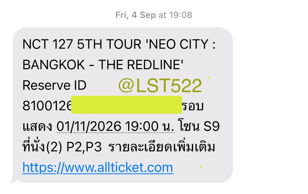 LST_522's tweet photo. WTS / NCT 127 THE REDLINE BKK 
รอบ มบช
พร้อมแลกบัตรแข็งวันที่ 16 ตุลานี้เลยค่ะ 

Sun 1/11/2569
💚 S9 Row P3 ราคา 3,800 (หน้าบัตร 4,300.-)

นัดรับเอาบัตรแข็งไปก่อนได้เลยค่ะ  วันคอนเข้าคอนพร้อมเราได้เลยที่นั่งติดกันค่ะ ขายเพราะเพื่อนติดธุระ มาไม่ได้แล้วค่ะ

#THE_REDLINE_BANGKOK https://t.co/lN54yaWFSn