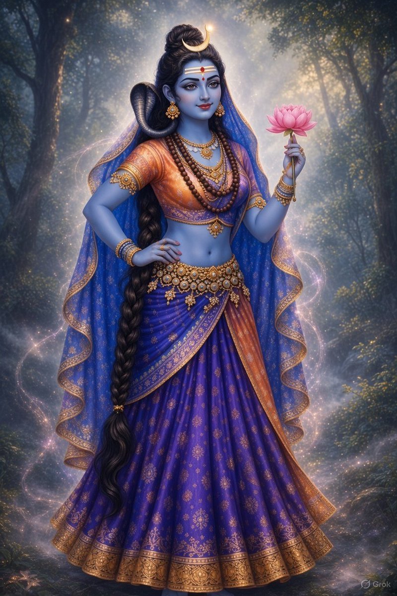 HiNdU05019434's tweet photo. श्री कृष्ण की प्रिय गोपी – गोपेश्वर महादेव ✨

जहाँ प्रेम और भक्ति मिलकर एक हो जाते हैं,
वहाँ खड़े हैं गोपेश्वर महादेव –
श्री कृष्ण की गोपी रूप में,
सर्प की छाया में, कमल धारण किए,
अनंत करुणा और दिव्य सौंदर्य के साथ।

#जय_गोपेश्वर_महादेव🌺🙏
#हर__हर_महादेव🌿🍁
#शुभ_दोपहर ❣️💎
1/3 https://t.co/jOV4uzV6CN