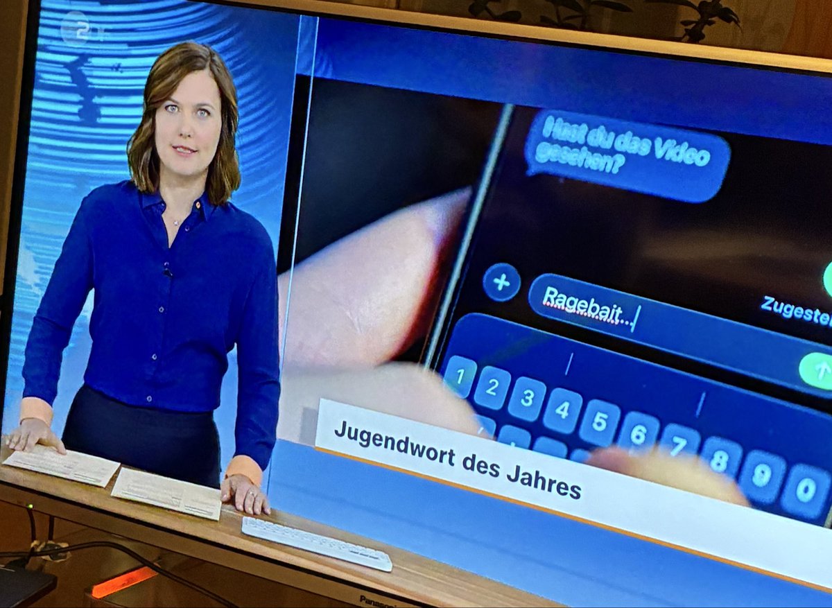 VariantenGra's tweet photo. Dass gestern in Deutschland das Jugendwort des Jahres gekürt wurde, ging durch alle Medien. Auch was es bedeutet, wurde jeweils erklärt. Und das war wohl auch nötig. In Interviews hörte  man gestern sogar das Verb dazu, so z. B. den Satz „Ja, ich ragebaite auch ab und zu.“ https://t.co/zqVuLxnYhT