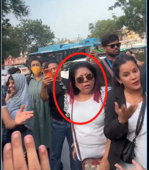 VijayGajeraO's tweet photo. The entire ecosystem and mainstream media had run a story in which some minors and some goons were attacking a car.

People who were in the car retaliated against the attack on their car.

The ecosystem had picked up a photo in which a minor boy who had earlier abused car passengers got beaten.

They ran the story by showing it as an attack by RSS/Hindu cadres on woman.

But they didn't utter a word on the real attack that happened on a woman, and that too with the deadliest pepper spray.

Because the attacker was from their ideology and she was on the ground to create riots.

The victim girl is a Hindu, and what was her crime? She was just asking for proof for the allegations of 'Vote chori'

This is how anti-Hindu ecosystems are working, and they are on the ground for unconstitutional regime change.