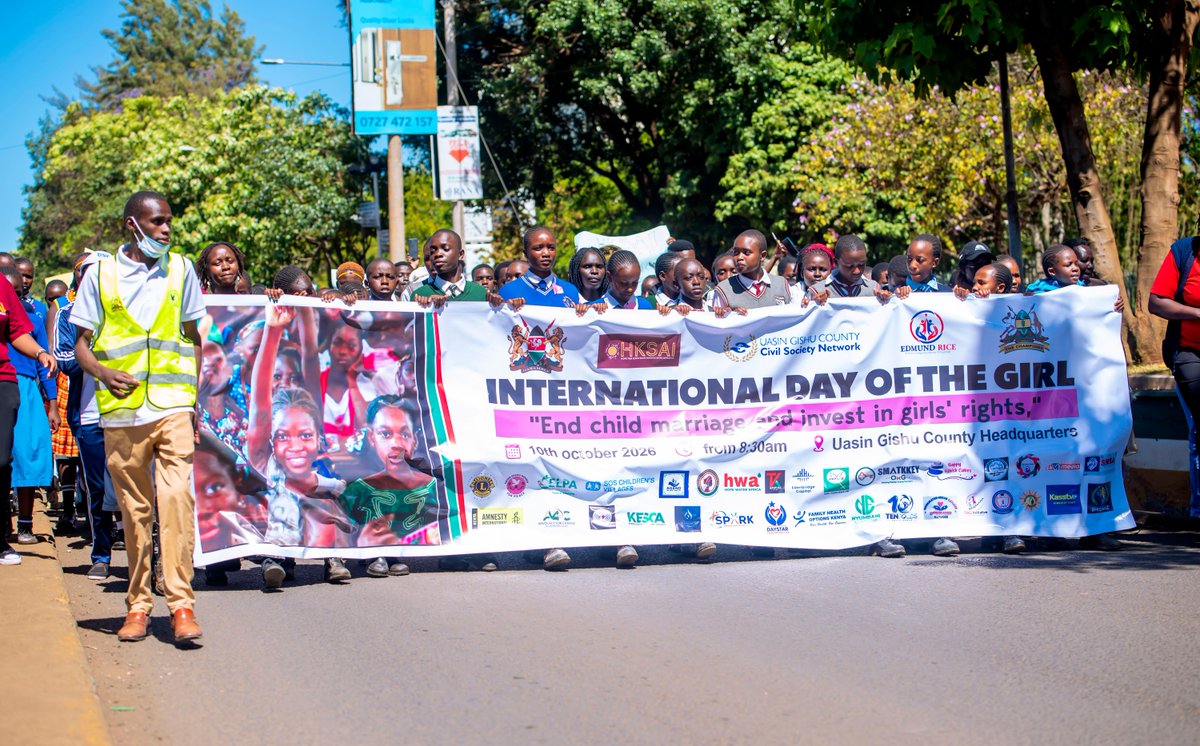 Hope_ksai's tweet photo. THE GIRL CHILD HAS A VOICE, AND HER FUTURE IS HERS TO SHAPE!

HKSAI, alongside partners and stakeholders, commemorated the International Day of the Girl Child in Eldoret, Uasin Gishu County, under the theme “Ending Child Marriages and Investing in Girls’ Rights.” https://t.co/gV7ei1MkUv