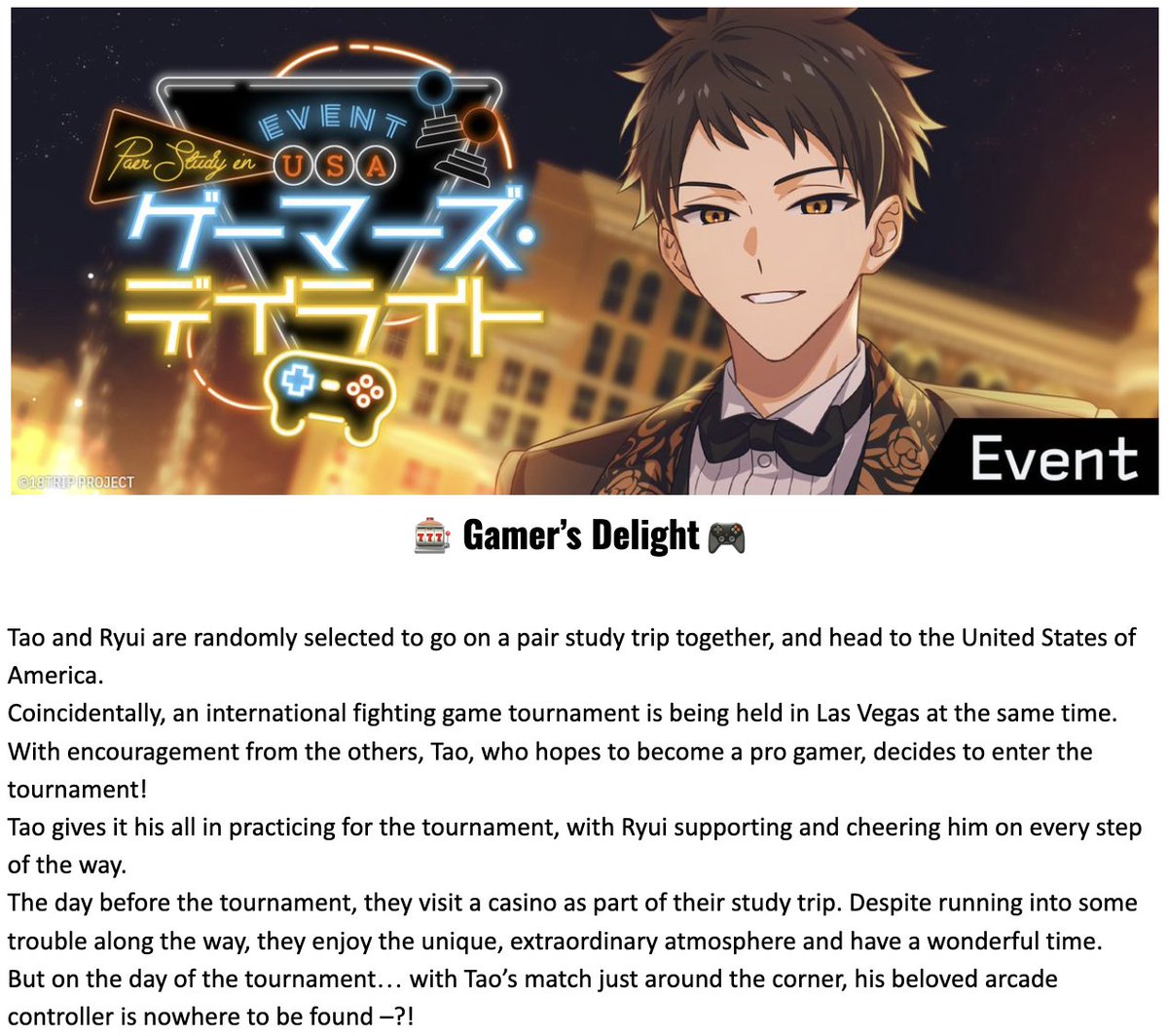 zense1412's tweet photo. I translated Gamer's Delight, Tao and Ryui's pair training event to the USA! #18TLip @18TRIP_EN 

I hope you enjoy the translation! A huge thank you to pko for providing the screenshots and their insights on Ryui!

https://t.co/wH3uRWxwTr https://t.co/ovgDH7c8pL