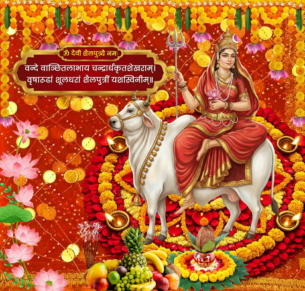 TigerforIndia's tweet photo. नवरात्रि के पहले दिन हम देवी दुर्गा के प्रथम स्वरूप में माँ "शैलपुत्री" की पूजा करते हैं।

शुभ नवरात्रि !!

🚩🚩 जय माँ शैलपुत्री 🚩🚩
🚩🚩 जय माता दी 🚩🚩

#नवरात्रि 
#Navratri https://t.co/iRzb9o5zuo