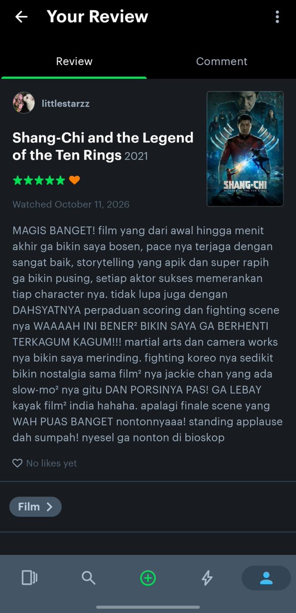 wonderedkid's tweet photo. sedikit yap hari ini abis nonton shang-chi and the legend of the ten rings! https://t.co/Fwn96JjULj