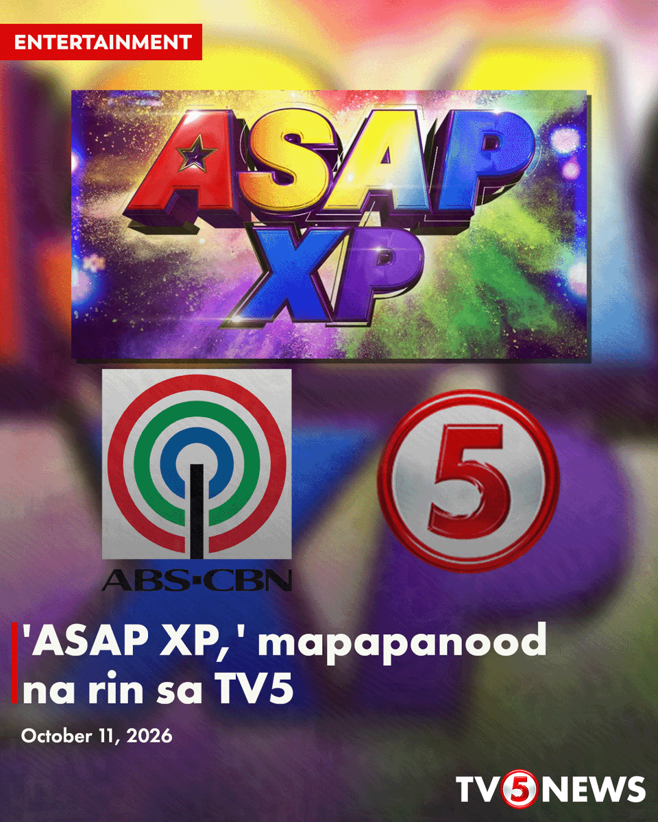 News5PH's tweet photo. βASAP XPβ SA TV5 π€©
Pumirma na ng kasunduan ang Kapatid Network, sa pangunguna nina TV5 Chairman Manny V. Pangilinan at Executive Office-in-Charge Chaye Cabal-Revilla, at ilang big boss ng ABS-CBN para sa co-production ng βASAP XP.β | via Von Belinario
#ASAPXP #ASAPXPTV5 https://t.co/D4ybzpXyll