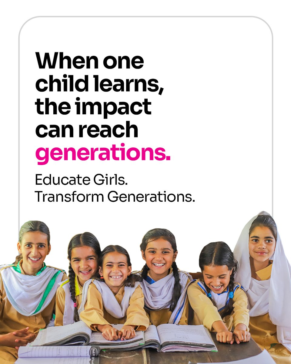 TCFPak's tweet photo. For girls like Sadia, education can be the beginning of a future filled with confidence, choice and possibility. From 10–12 October, every donation will be matched, doubling the impact of your support. Help twice as many girls in Pakistan access the education they deserve. https://t.co/8Vtf9NmRgz