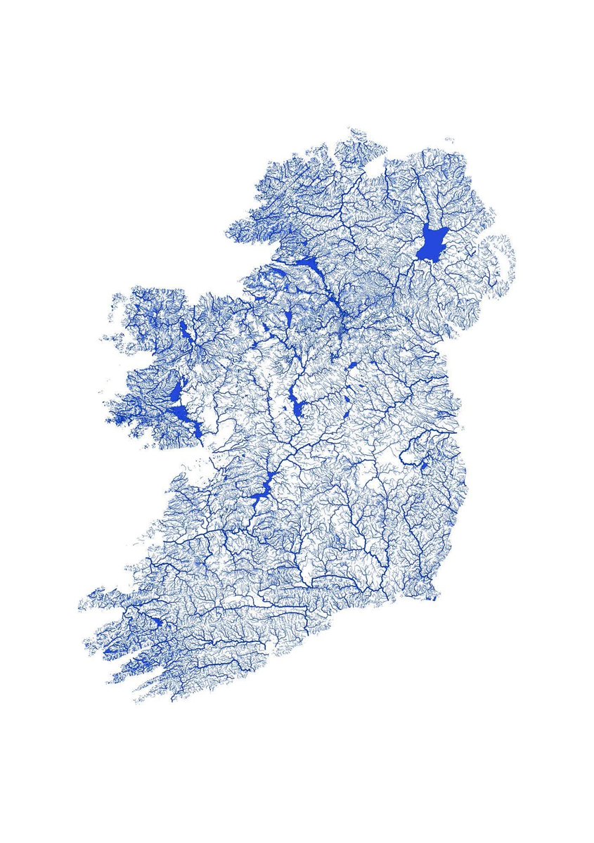 IrishUnity's tweet photo. “Only our rivers run free.”

A map showing the beautiful natural patterns of our over 160,000 rivers, streams and loughs. https://t.co/ZXGELrka7a