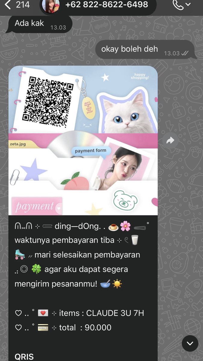 tmigsmth's tweet photo. HELP RT MAU SPILL PENIPU

aku habis ditipu 90k, kronologi chat ada di bawah, ga diblok tapi bener2 ga dibales lagi after hours. hati-hati guys dia masih reply2 #zonauang

+62 822-8622-6498
+62 822-8622-6498
+62 822-8622-6498
@birenttf
@birenttf https://t.co/cQ4Or6gS5y