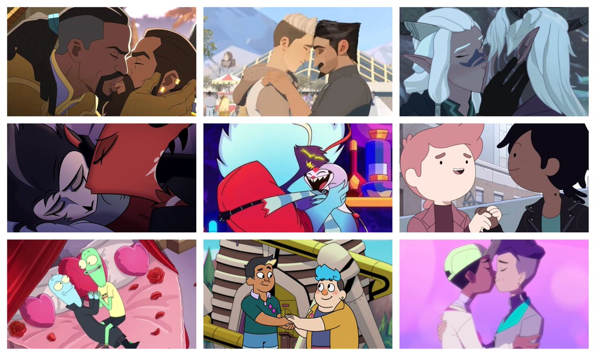 arthurianmaiden's tweet photo. You guys are living in 1999. Or maybe you don't really care for wlw in animated series, otherwise you would know they outnumber mlm by a lot. Example: (add two to the mlm panel, they didn't fit) https://t.co/UENIueOcjk