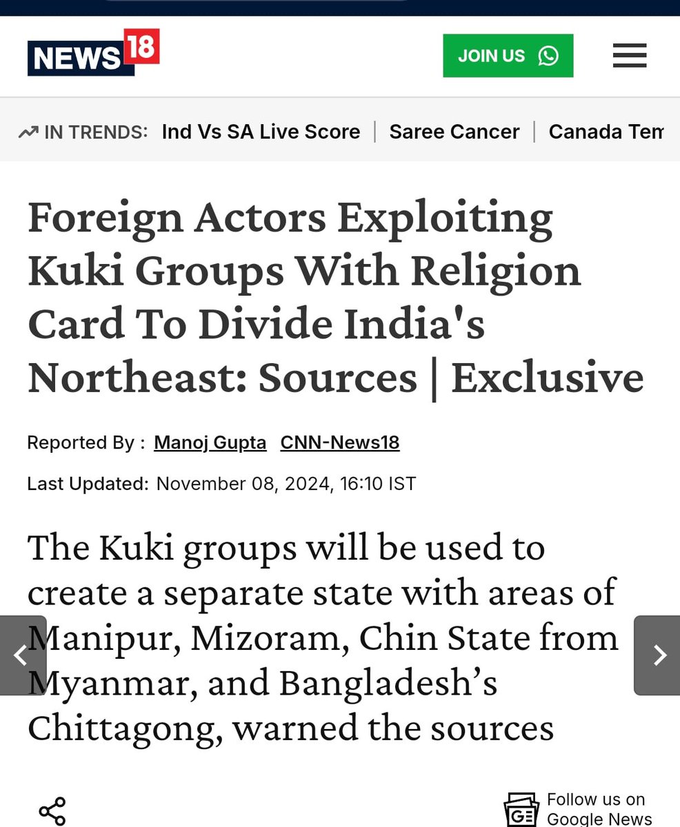 MunnaPundir's tweet photo. @bainjal Kuki attack every neighbors for their continous Expansionism and Separatism agenda using violence, guns and poppy money. Lakhs of Kuki immigrants have entered and settled in Manipur from Myanmar after 1962 coup in Burma. All records are available.
#KukiLiesXposed https://t.co/vvAFmIzKAz