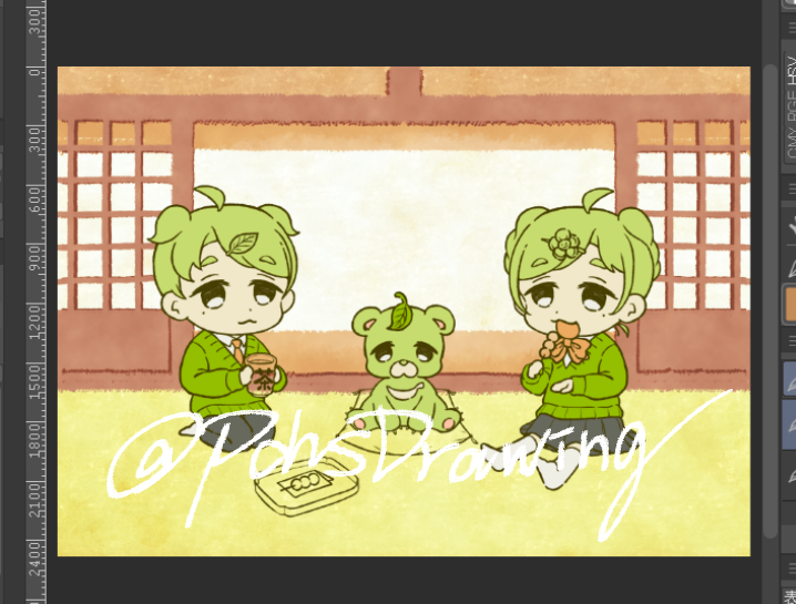 PohsDrawing's tweet photo. #デザインフェスタ #デザフェス64 
サークルメンバーからのアドバイスのおかげで
30分でだいぶ良くなりました✍️
どうにかなれ～！と唱えながらイラストがんばります☀️ https://t.co/LDAN2ga8x7
