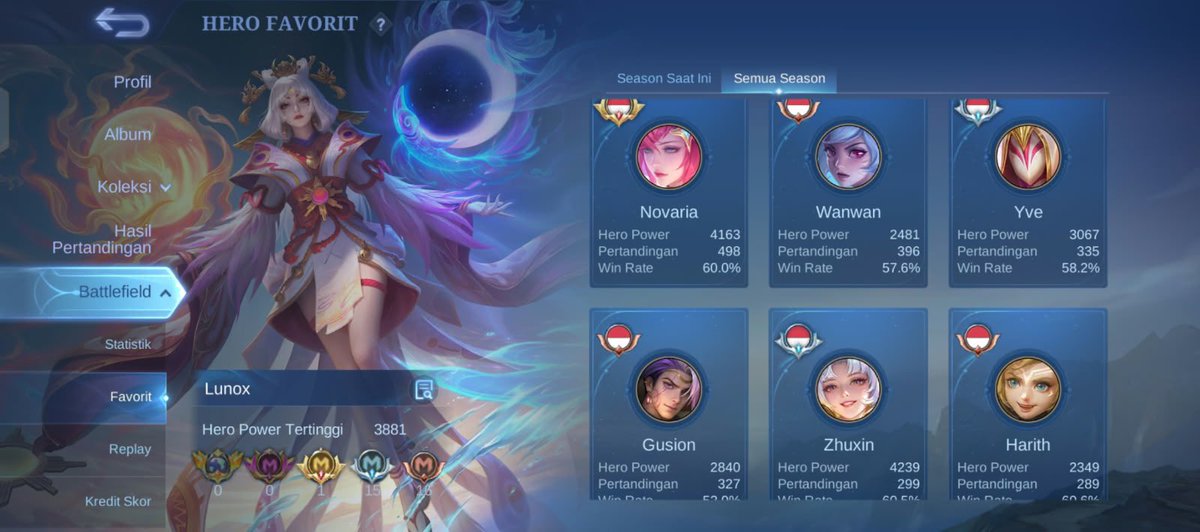 noonewtu's tweet photo. wts akun ml/MLBB pemakaian pribadi start 3.7 bisa nego, yang mau tanya bisa komen or DM yaa 
#zonauang
#MLBB https://t.co/jvc51RTAUL