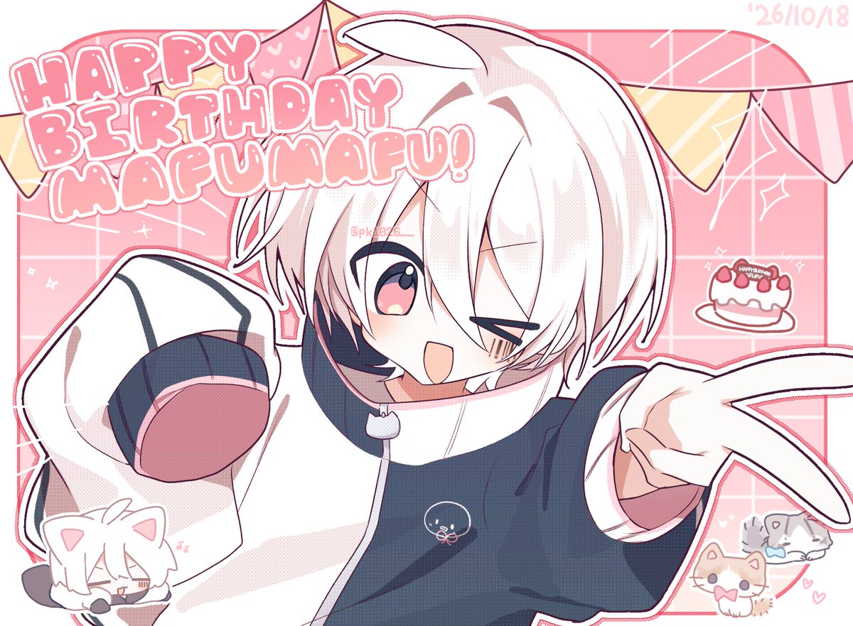 pk1026__'s tweet photo. お誕生日おめでとうございます🎉🍀.*
#まふまふ誕生祭2026 #まふあーと https://t.co/KChJah5MR0