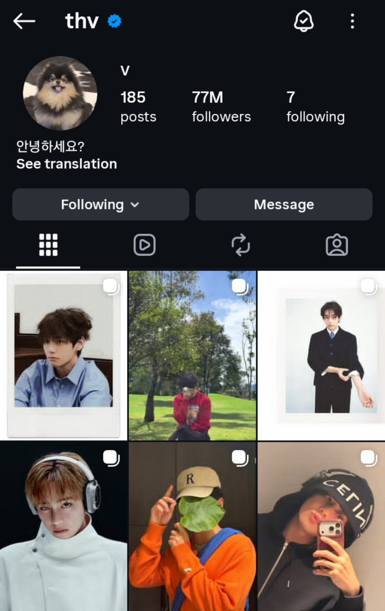 BTSVChartData's tweet photo. V has now surpassed 77 MILLION followers on Instagram, the 1st &amp; only K-Male artist and the fastest K-Act to reach this milestone!

CONGRATULATIONS V
CONGRATULATIONS TAEHYUNG https://t.co/kwEeqz0QEa
