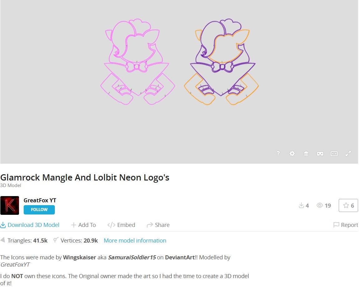 Wingskaiser's tweet photo. Maybe someday I'll get around to doing the Glamrock Mangle Greenroom; I don't know how I'll do it, but someday it will happen, or maybe someone will do it first.

Should I recolor Lolbit onto my Glam Mangle retexture? https://t.co/aKCsF28Lqq
