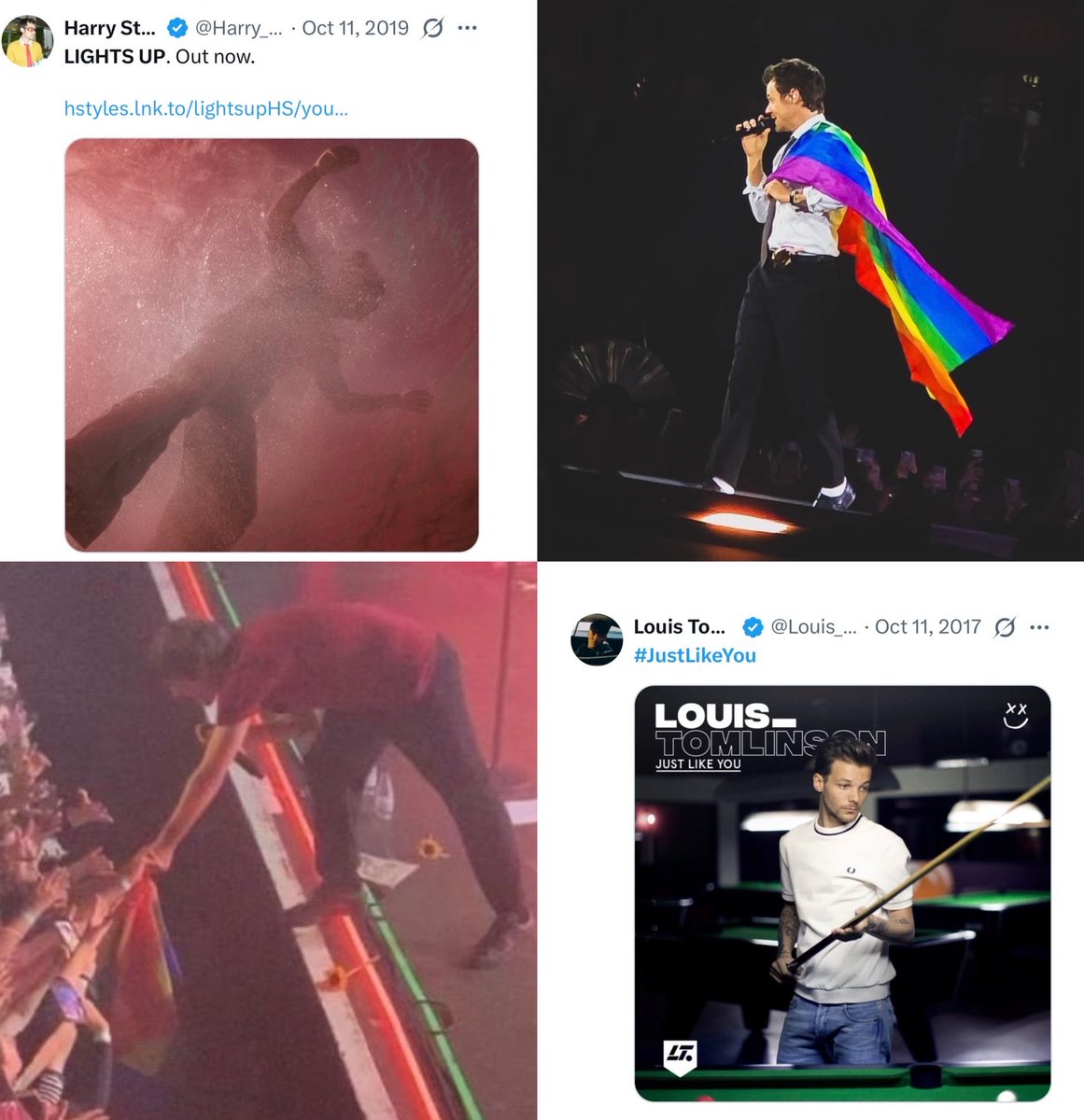 alwayshadlouis's tweet photo. Happy national coming out day 

They both released these singles this day ❤️‍🩹

- Do you know who you are?
- I’m just like you https://t.co/z0J1MjmFRT