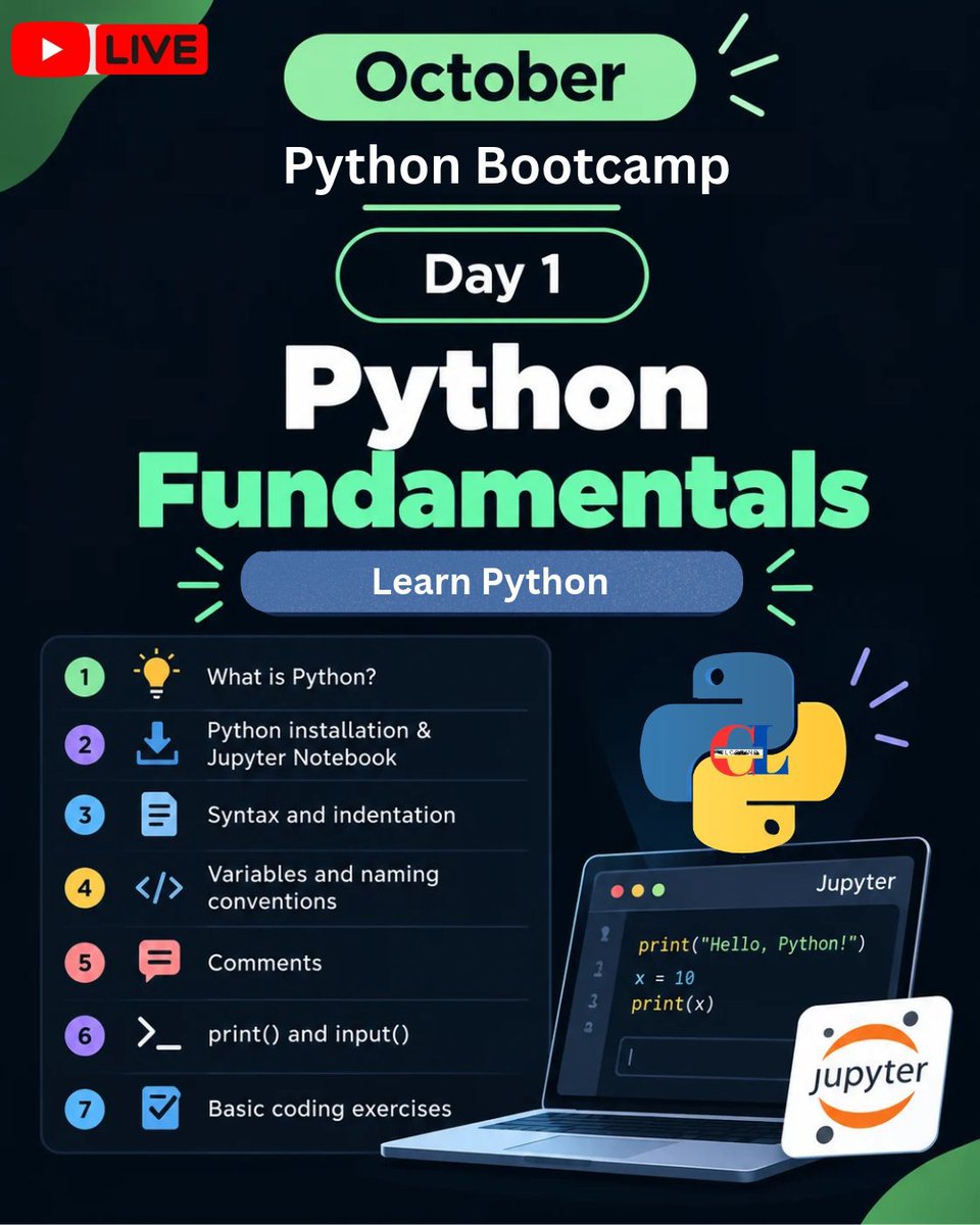 CodingPython_'s tweet photo. Still using + to join strings in Python?

You’re making your code harder to read than it needs to be.

🧵 Here’s a quick guide to Python f-strings — one of the simplest and most powerful ways to format strings.

Let’s break it down 👇 https://t.co/0e7Dq8BjI4