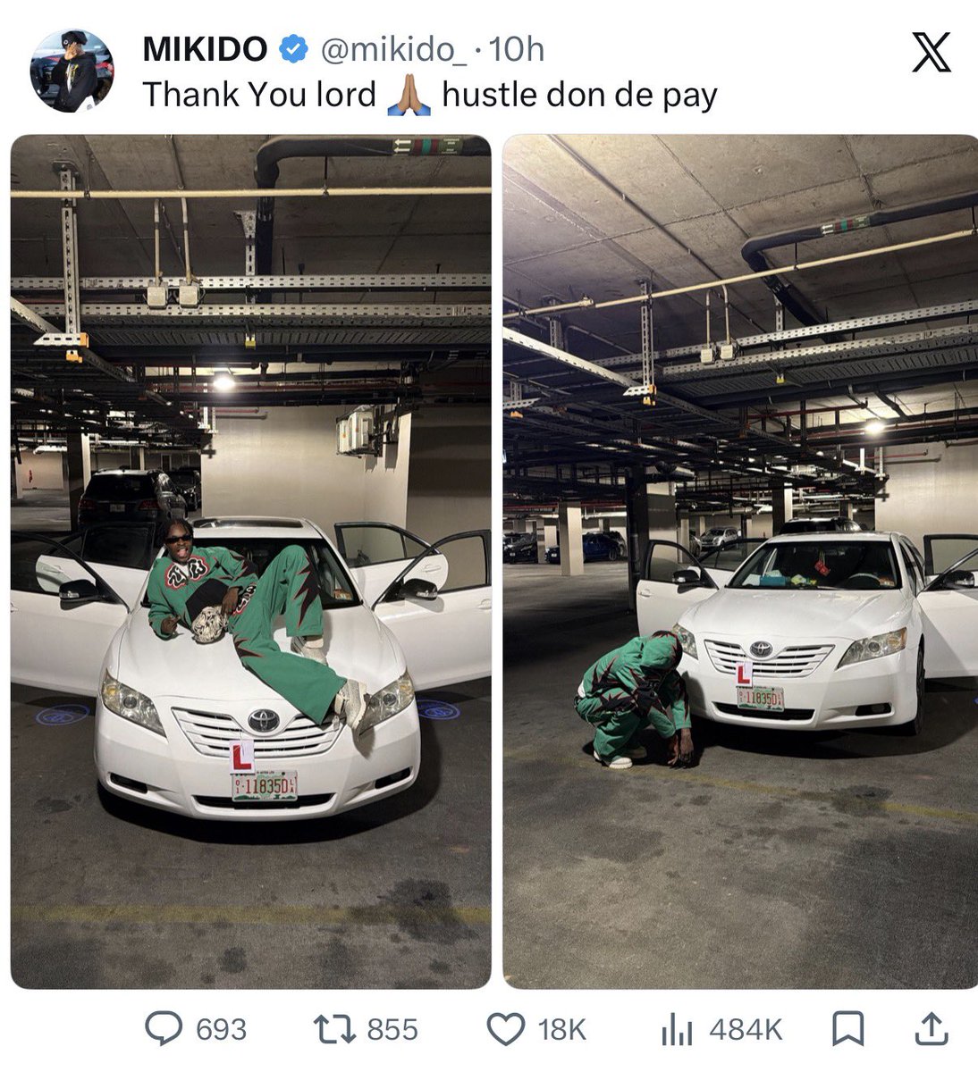 TheDamiForeign's tweet photo. These two tiktokers buy car wey dem fit afford, una Dey mock them. If dem buy expensive cars nau una go Dey question their source of income 🤦🏻‍♂️ https://t.co/gdrZ9JILS0