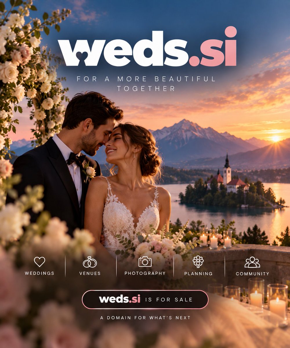 Domainora's tweet photo. 💍 https://t.co/8b5tB97m6z is for sale!

A short, memorable domain for the wedding industry. 

Perfect for Super Intelligence management of wedding planners, venues, photographers, bridal brands or wedding vendors.

#SI #Weddings https://t.co/CO9DdSFQLz