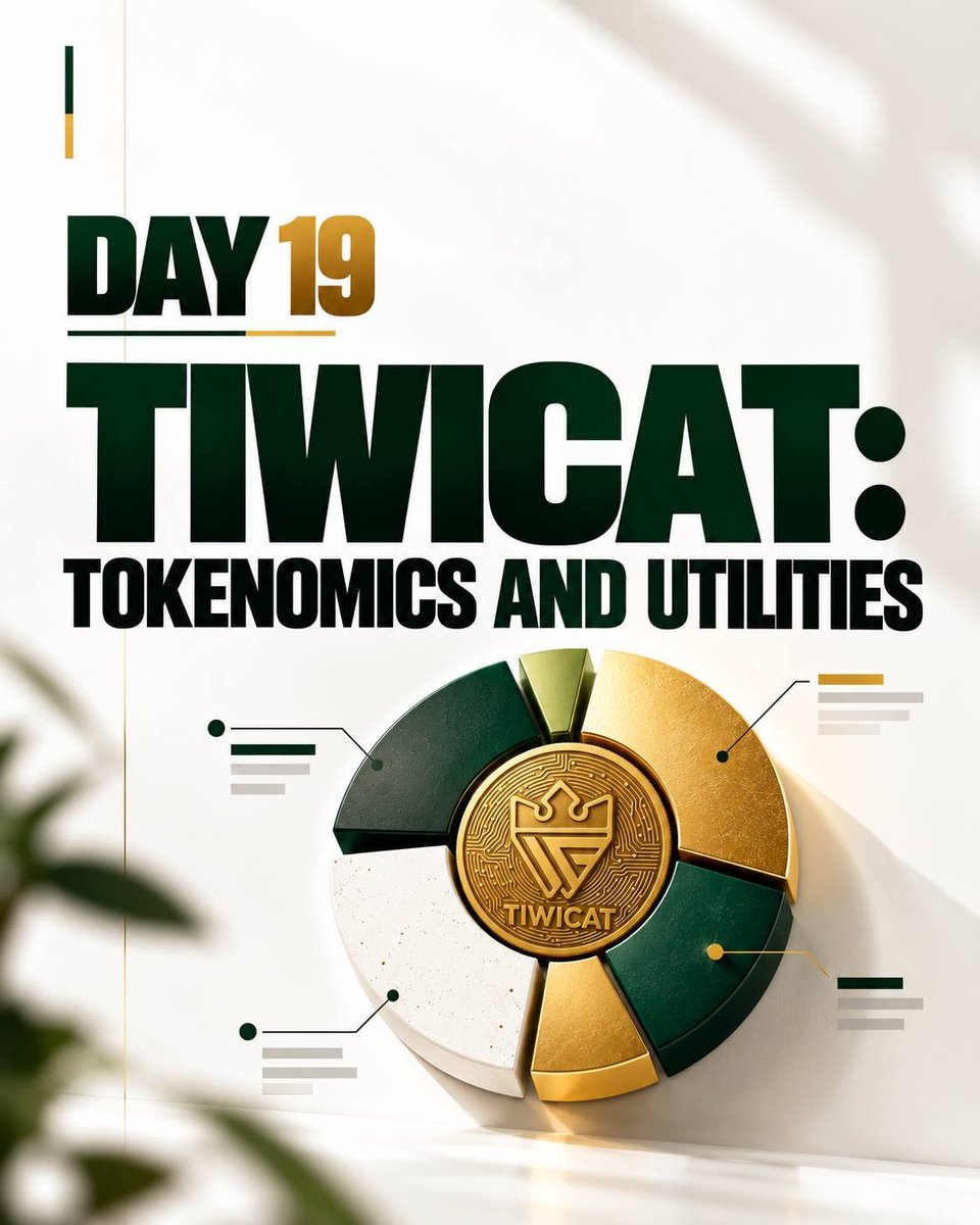 tiwiecosystem's tweet photo. ๐ DAY 19 OF 100 DAYS OF TIWI โ TIWICAT: TOKENOMICS AND UTILITIES.
A token is more than its price, supply, or market cap. Understanding its tokenomics and utilities helps you see the bigger picture, from how the token works to the role it plays in its ecosystem.
Today, we're taking a closer look at TIWICAT, its tokenomics, its utilities, and how it connects to the wider TIWI Ecosystem. ๐ช
๐ฏ Today's mission: Join our latest @TIWIProtocol campaign and complete today's tasks to earn your rewards!
Day 19 campaign coming soon on TIWI Protocol.
Stay active.
Keep learning.
Keep climbing. ๐
#100DaysOfTIWI #TIWI $TWC