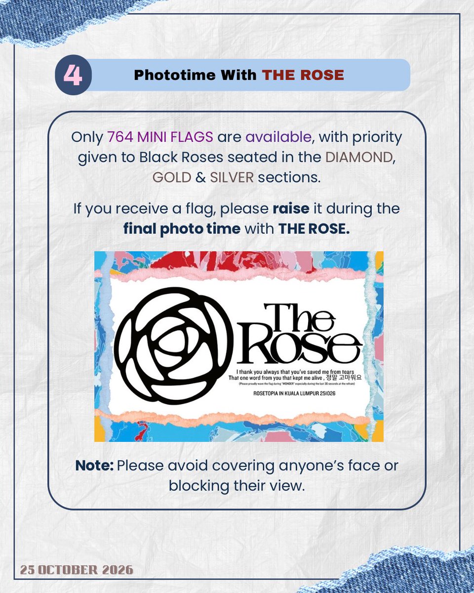 Black_Rose_MY's tweet photo. [ROSETOPIA TOUR IN KUALA LUMPUR]

📢 Fan Project guide for ROSETOPIA in KL 

Please read the instructions so we can join in together, and help spread the word!

WE ROSE YOU! 🌹

#TheRose #ROSETOPIAinKL https://t.co/YluGadm12r