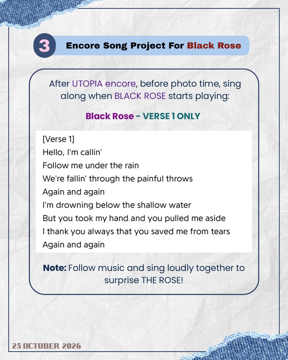 Black_Rose_MY's tweet photo. [ROSETOPIA TOUR IN KUALA LUMPUR]

📢 Fan Project guide for ROSETOPIA in KL 

Please read the instructions so we can join in together, and help spread the word!

WE ROSE YOU! 🌹

#TheRose #ROSETOPIAinKL https://t.co/YluGadm12r