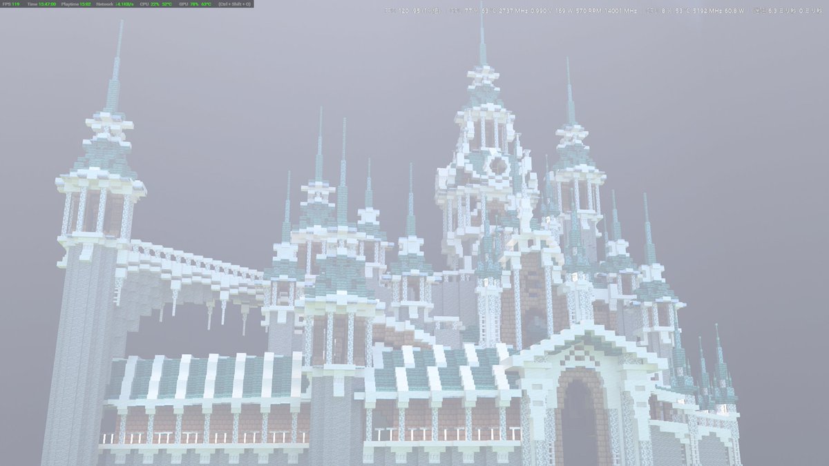 waramoti0406's tweet photo. #マイクラ建築　#お城 https://t.co/STcQjTzyKZ