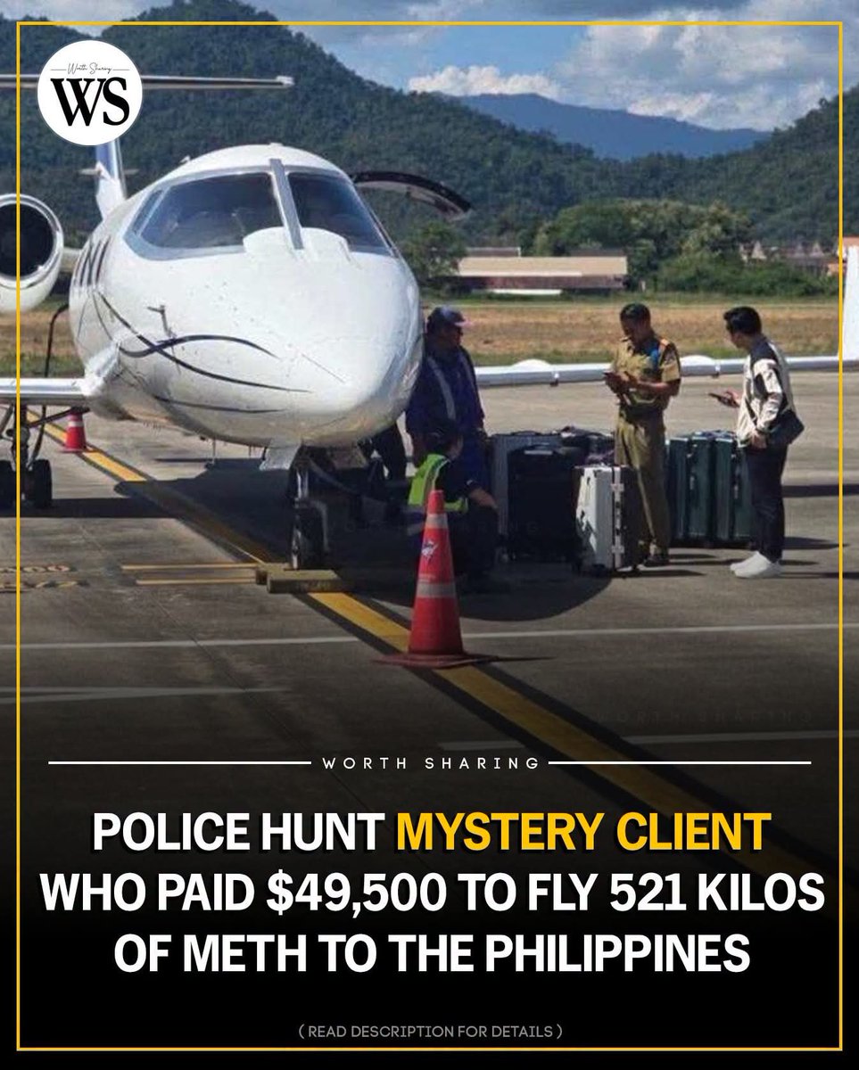 ALPHA_W0LF_X's tweet photo. Authorities in Laos, Southeast Asia, intercepted a private jet carrying 521 kilograms (1,148 pounds) of suspected methamphetamine at Luang Prabang International Airport, uncovering an alleged international smuggling operation involving multiple countries.

According to Malaysia's Narcotics Crime Investigation Department director Hussein Omar Khan, the aircraft had originally departed from Subang Airport in Malaysia without cargo before arriving in Luang Prabang, Laos.

Investigators believe the drugs were loaded onto the aircraft in Laos and were intended for distribution in Manila, the capital of the Philippines.

The operation unfolded after the private jet arrived at Luang Prabang International Airport at approximately 11:30 a.m. Two vehicles reportedly reached the airport around 1:30 p.m., carrying bags that airport personnel helped transfer toward the aircraft.

Authorities inspected the shipment and discovered 500 packages of suspected methamphetamine packed inside 23 bags, weighing a combined 521 kilograms.

The interception took place on October 1, following intelligence received by Laotian authorities on September 21 about a planned cross-border smuggling operation.

Reports indicate that 13 individuals were detained in connection with the discovery, including one Malaysian national.

Hussein clarified that the suspected drugs were not believed to have originated in Malaysia and that the intended destination was the Philippine market rather than Malaysia.

Malaysian authorities have opened their own investigation and plan to send narcotics officers to Laos to gather more information about the suspected trafficking network and any connections it may have to Malaysia.

The case highlights how an aircraft traveling between multiple Southeast Asian countries can become part of a suspected international smuggling operation.

With 13 people reportedly detained and investigators examining the network behind the shipment, a major unanswered question remains: who was supposed to receive more than half a tonne of suspected methamphetamine once the private jet reached Manila?