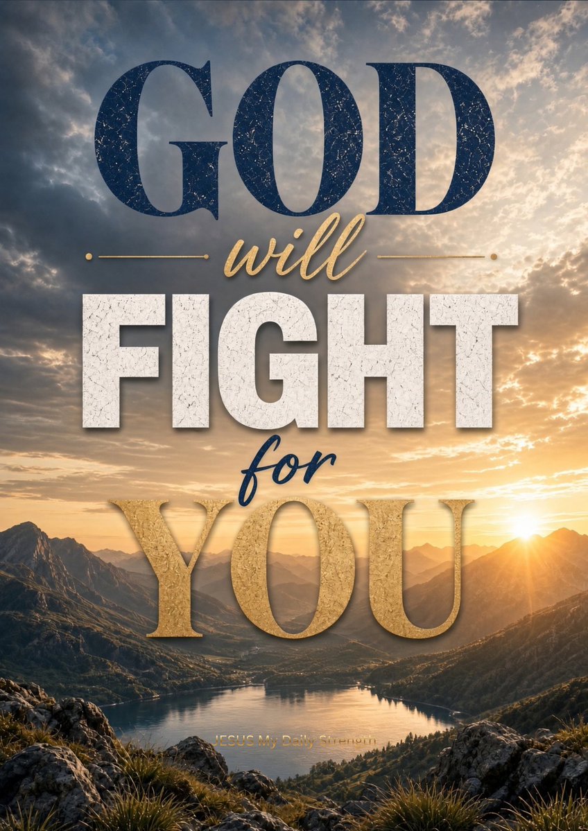 JESUS__Strength's tweet photo. Exodus 14:14
"The LORD himself will fight for you. Just stay calm."

Some battles were never yours to fight alone. Maybe it's a problem at work, a family fight, or someone saying things about you that aren't true. You don't have to win it all by yourself today. God sees what you're up against, and He is stepping in for you. Your part is to stay calm and keep trusting Him. Let go of the need to have every answer right now. He's got this, and He's got you.

#GodFightsForMe #StayCalm #TrustGod