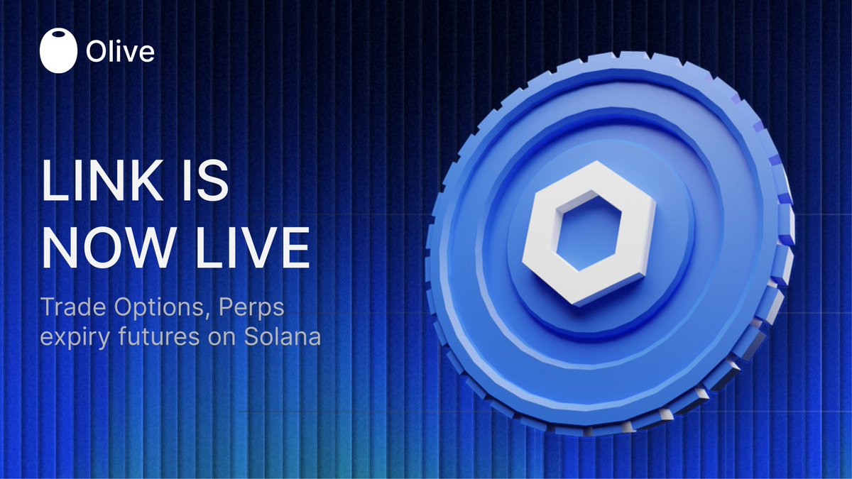 Olive_Exchange's tweet photo. LINK and 30+ new liquidity pools are now live on Olive!

Trade ethereum:0x514910771af9ca656af840dff83e8264ecf986ca  Options, Perps and Expiry Futures on Solana 🫒

https://t.co/tU9wu2xsnV https://t.co/bRnOzkwfuJ