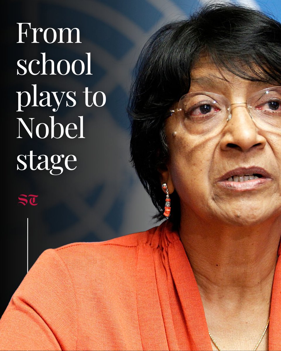 SundayTimesZA's tweet photo. Navi Pillay has become South Africa’s fifth Nobel peace laureate and its first woman to receive the honour, recognising her lifelong dedication to international law, human rights and accountability.
https://t.co/WK0nX7hsCw https://t.co/L0wQBiX8yn