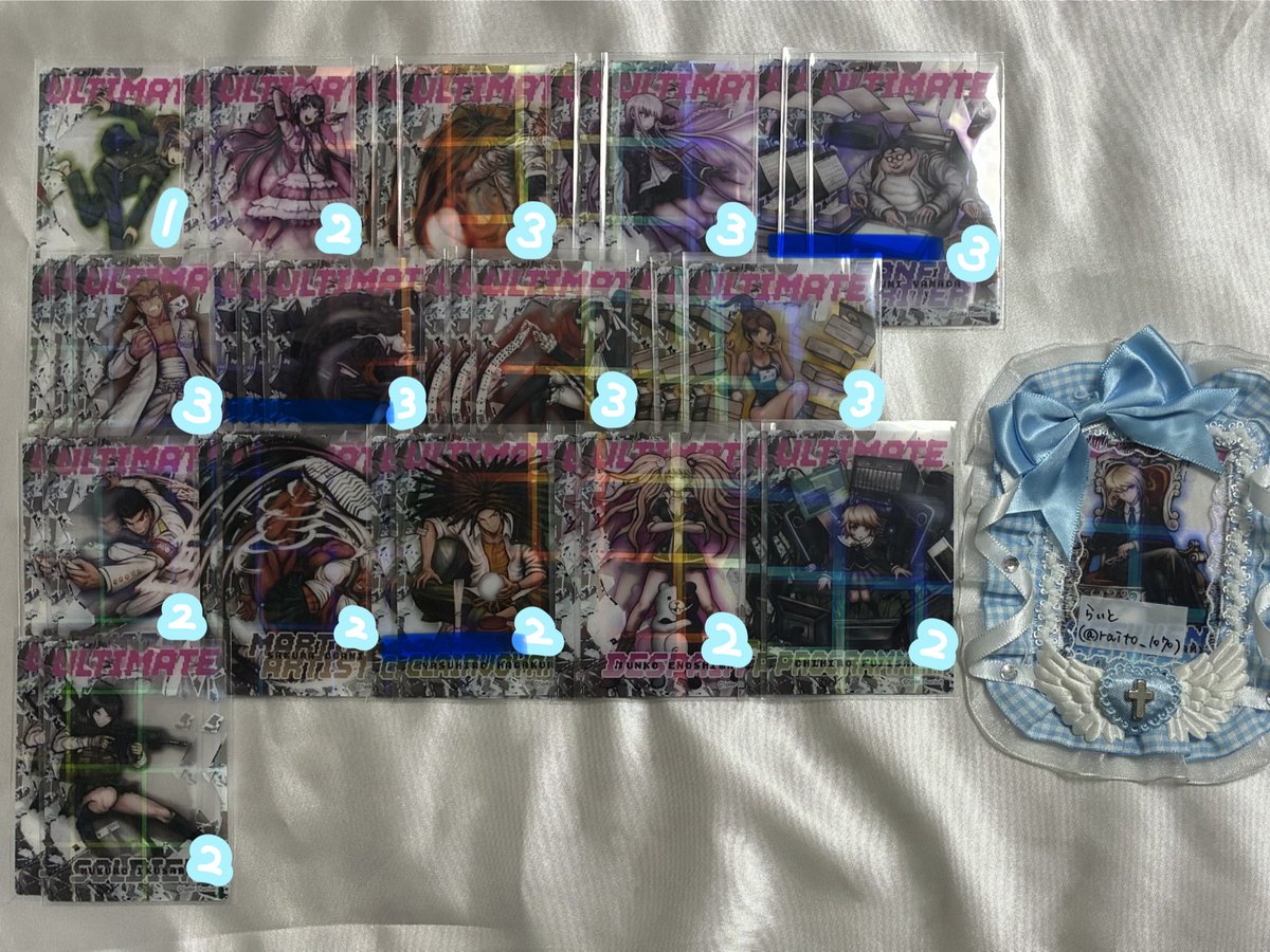 raito_1070's tweet photo. ｜交換/譲渡/買取｜ダンガンロンパ コレクションカード 100均

譲：画像
求：同種十神(DR)>>前弾十神(DR)、定価+送料

郵送のみ、1点から可能です◎
条件は4枚目にございます
なるべくまとめての方優先です

お気軽にお声がけください🍀 https://t.co/mFTs373S9y