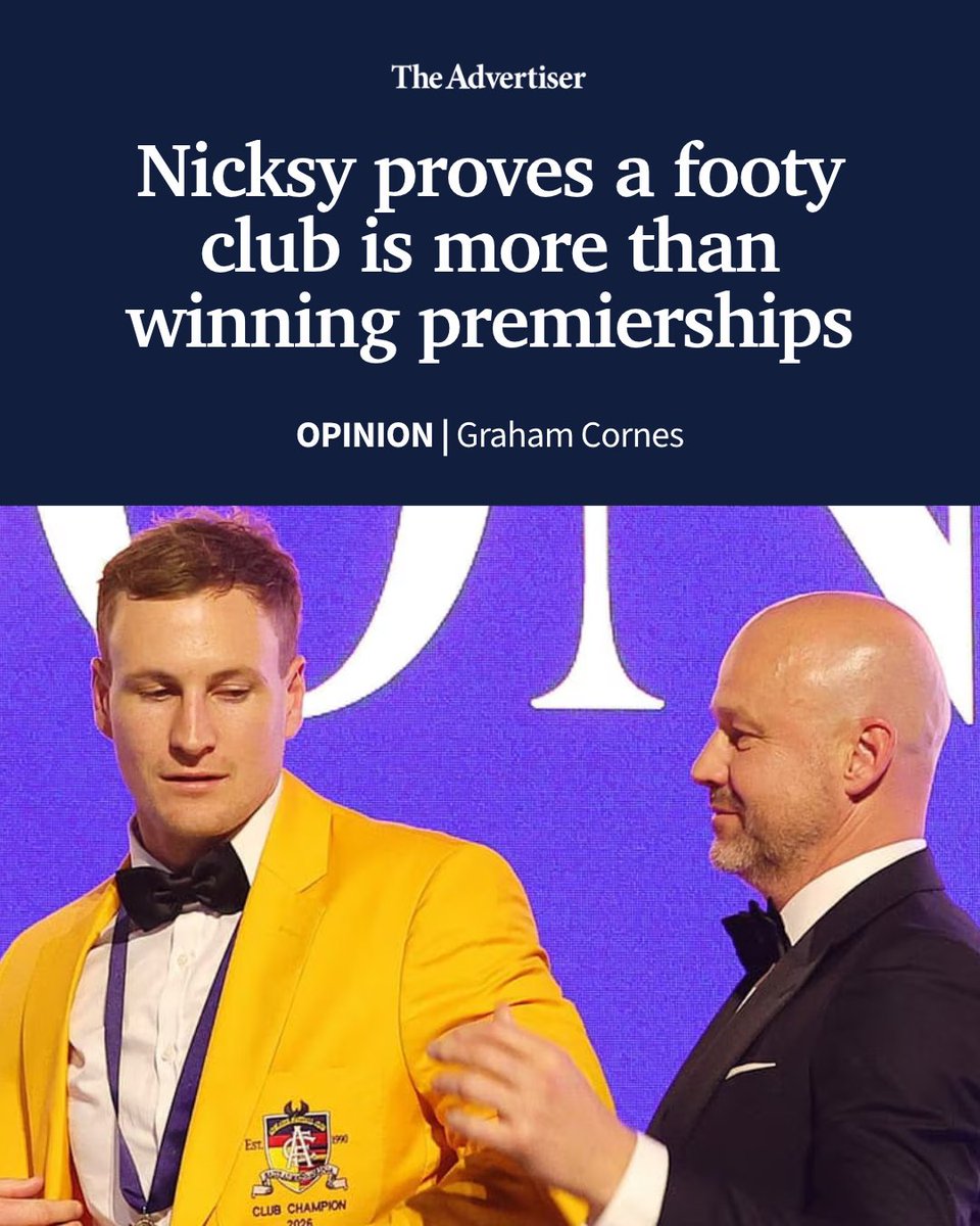 theTiser's tweet photo. Matthew Nicks choked back tears at the Malcolm Blight Medal night, revealing the most powerful season he has ever witnessed had nothing to do with winning, writes Graham Cornes. ✍️ OPINION: https://t.co/qW4RrNRREW https://t.co/pHbJhDzLMO