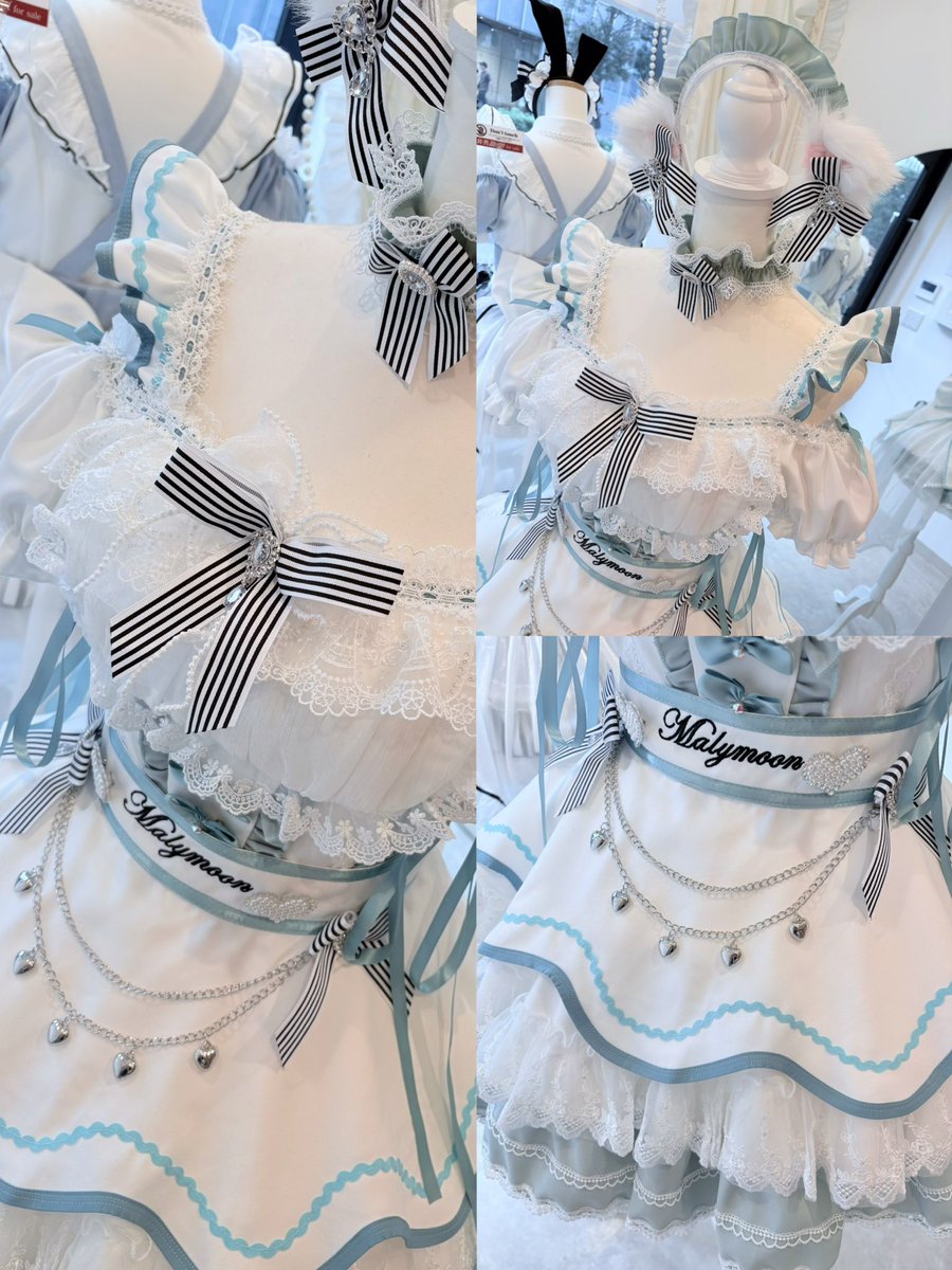 malymoon__akiba's tweet photo. ･*·̩͙🎀 Collection item 🎀·̩͙*･

ふりふりキラキラな新作コスチューム💓
360度どこから見ても可愛さ満点🥺✨

頭には猫耳とティアラが付いてます🐈‍⬛🎀

パレットハートクラウンキャットメイド
👑品番：CS26120
💓価格：¥21,780（in tax）
🎀お色：ブルー／レッド／グリーン／ブラウン
🐈‍⬛web： https://t.co/Q93LsqA5A7

#Malymoon