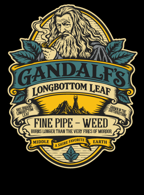 qwertee's tweet photo. "Gandalf's Longbottom Leaf" for just 12hr more on https://t.co/PrRul7wbSk RePost for chance at FREE TEE! https://t.co/jCAEzZFn0G