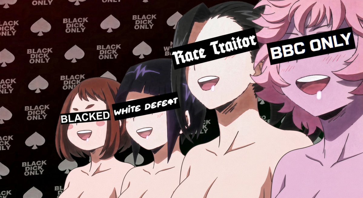 BlackedKattie's tweet photo. Class 1-A Blacked♠️

#Blacked #myheroacdemia #Blackedwaifu #mha #bnwo #qos #Blackededits https://t.co/eaOATuoToY