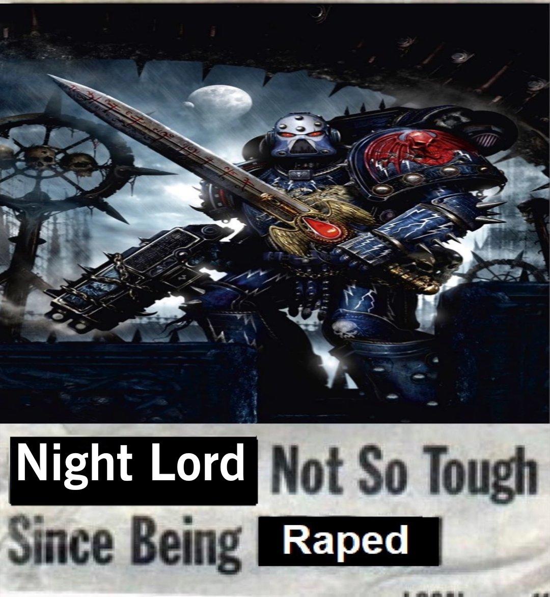 SharrowJtodd's tweet photo. Night Lords after running into Emperors Chilsren warbands led by bile in the Eye of Terror. https://t.co/YnS4gti8Mm