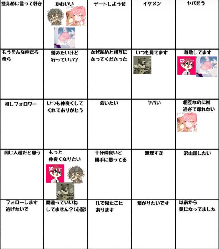 5ix_ovo's tweet photo. #いいねで分類
1人2枠に入れたはず https://t.co/GPZF3fkKie