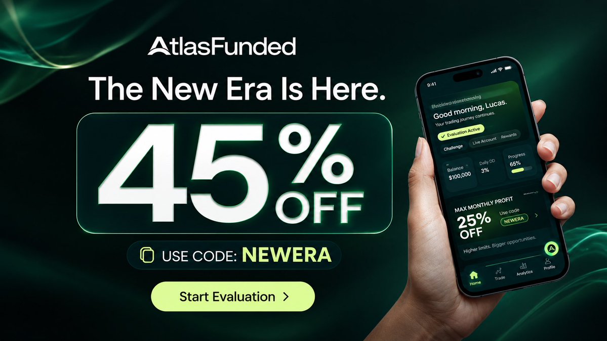 JIBRIN5k's tweet photo. 🚨 **THE NEW ERA IS HERE**

A new platform. A new era. A new opportunity.

🔥 **45% OFF across all account sizes**
🎟️ **Code:** `NEWERA`
🔁 **125% of your challenge fee back**

⏳ **For a limited time only.**

Don’t wait. Get funded today.

@everyone
https://t.co/zecbFBRK2z https://t.co/DHquDwABS5