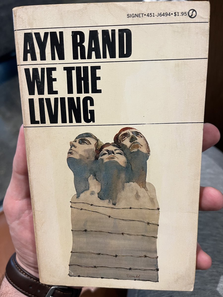 Handre's tweet photo. Ayn Rand finished We the Living in 1936, the novel is the cleanest fictional autopsy of what collectivism does to actual human beings. She lived it. Born Alisa Rosenbaum in St. Petersburg in 1905, she watched Red Guards seize her father's pharmacy on Nevsky Prospect, leaving the family to scrape through the famine years. The book is her least ideological and most personal: no John Galt speeches, just Kira Argounova trying to study engineering while the Soviet state strangles every path she takes.

The economics sits underneath every scene. When the Bolsheviks abolished private trade, they did not abolish scarcity. Rather, they abolished the price signals that let anyone allocate scarce goods. Kira stands in bread lines because central planners cannot calculate what a market computes automatically through profit and loss. The result is rationed potatoes, confiscated apartments, and jobs handed out by Party loyalty rather than competence. Rand dramatized the calculation problem that Ludwig von Mises had already proven unsolvable, and she did it with a food shortage instead of an equation.

The regime demands not just Kira's labor, but her soul. She must inform, conform, and recite the collective catechism to survive, and the state treats her refusal as sabotage. When the government owns all property, it owns you, because you cannot eat without its permission. Economic control and political control are the same control.

American publishers rejected the manuscript for years (too anti-Soviet for the fashionable 1930s intelligentsia, who still admired Stalin), and it sold modestly until Rand's later fame pulled it back into print. Its diagnosis holds everywhere a planner promises abundance through compulsion: Venezuela's empty shelves after 2014, Cuba's ration books, Zimbabwe, which was turned from a paradise into a giant shithole. Every regime that mistook confiscation for production.