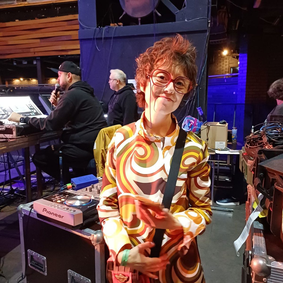 JShtromberg's tweet photo. The DJ, happy with success. 
🥰🎶🥰 https://t.co/Cg0cXtRbPT