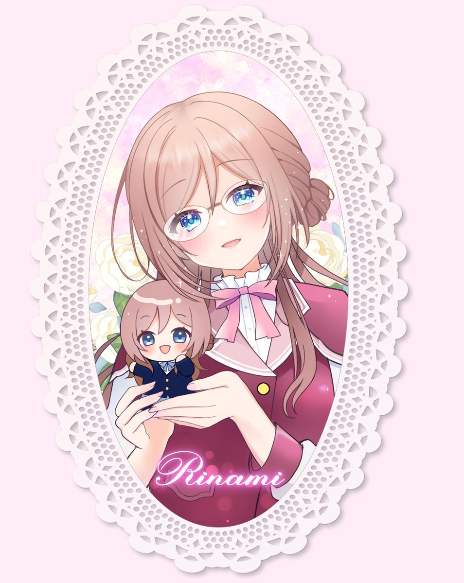 torisanren's tweet photo. クラシカル制服（Autumn ver）の眼鏡莉波ちゃんと莉波ぬいちゃん🎀✨️ https://t.co/NzxllLyS6N