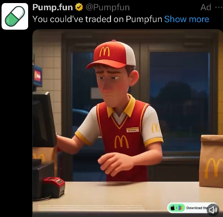 PetalSoI's tweet photo. GENNY PUMP NARRATIVE,

Pumpfun just started using this new AI character to onboard normies in their ads!

He's a normie then becomes rich with pumpfun, they are pushing ads all over X and IG with him on them to onboard the masses,

Literally the representation of Normie changing their life with memecoins and no one has noticed!?!
https://t.co/q3iVuosYb0