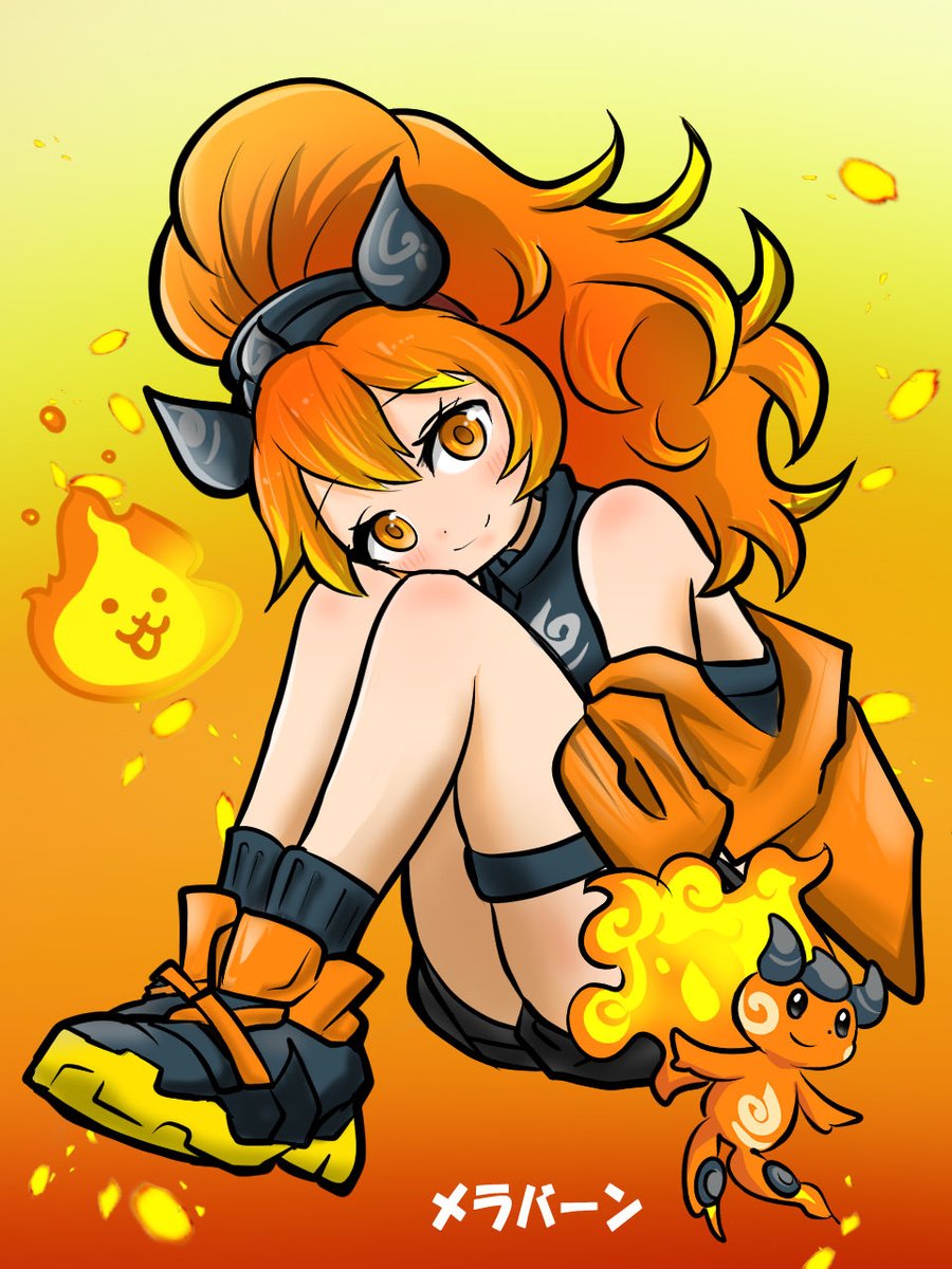 SkebuSkebu0220's tweet photo. メラバーン擬人化
#にゃんこ大戦争 https://t.co/9hluq88Jj8