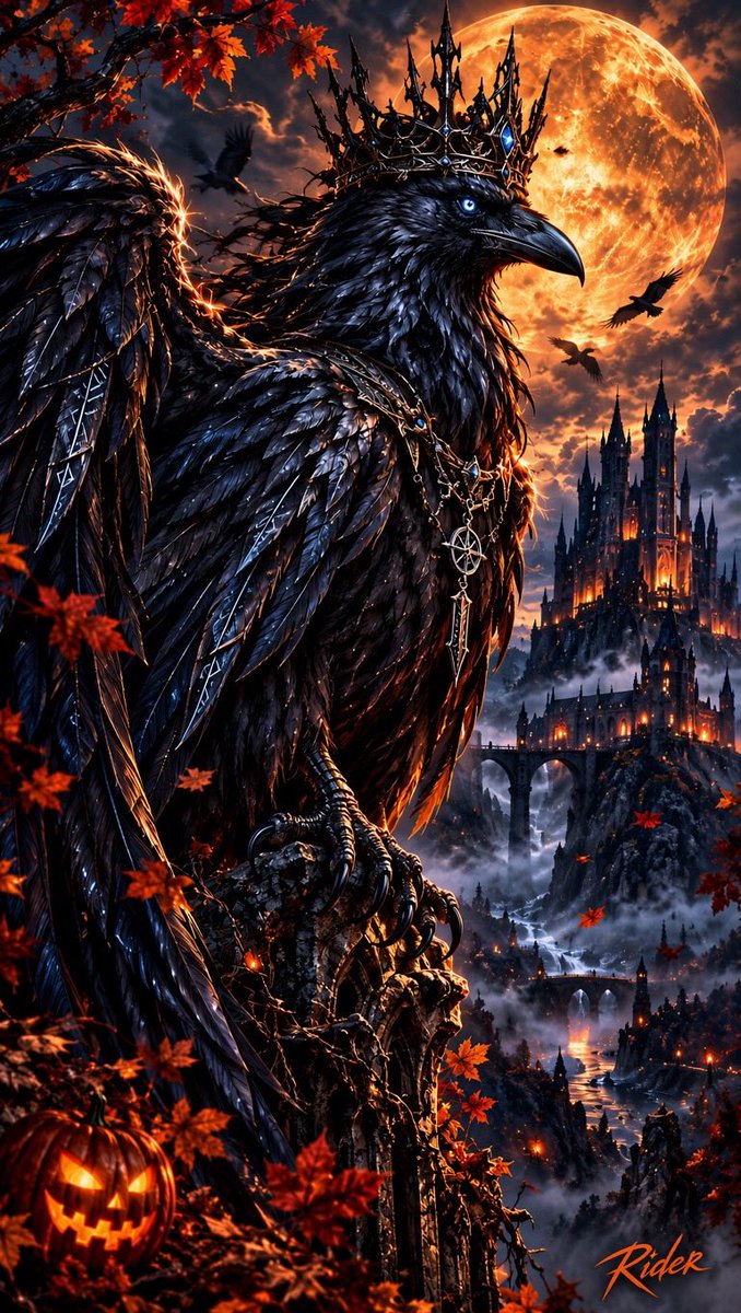 soulriderSLM's tweet photo. 🐦‍⬛Day 7: Guardian of the Night
The final legend watches beneath the full moon. Create a protector of darkness and dreams. #OctoberLegends | Hosted by Scorpion AI Art 🦂 https://t.co/Bst8E1DyJ6