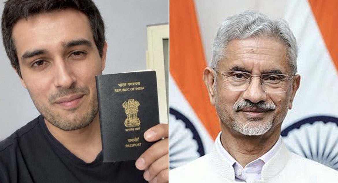 DwivediJohn's tweet photo. Breaking 🚨: After Dhruv Rathee’s passport was showed people are asking for proof of S Jaishakar’s son’s citizenship- sources https://t.co/UBwNhd1FNB