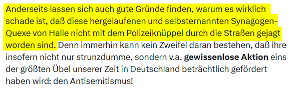 DedanusRotWeiss's tweet photo. Das CDU-Mitglied Vosgerau bedauert, dass die Mitglieder der Jüdischen Studierendenunion Deutschlands, die Tillschneider den Zutritt zur Gedenkveranstaltung in Halle verwehrten, "nicht mit dem Polizeiknüppel durch die Straßen gejagt worden sind". Auch dafür steht die CDU heute. https://t.co/y2IO0d1unz